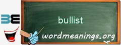 WordMeaning blackboard for bullist